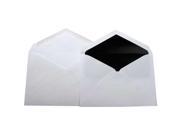 JAM Paper® Wedding Envelope Sets White with Black Lined Envelopes 5.75 x 8 Pack of 50 Inner 50 Outer Envelopes