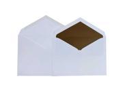 JAM Paper® Wedding Envelope Sets White with Chocolate Brown Lined Envelopes 5.75 x 8 Pack of 50 Inner 50 Outer Envelopes