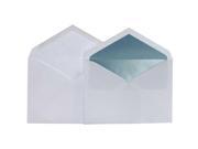 JAM Paper® Wedding Envelope Sets White with Steel Blue Lined Envelopes 5.75 x 8 Pack of 50 Inner 50 Outer Envelopes