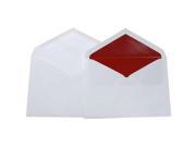 JAM Paper® Wedding Envelope Sets White with Red Lined Envelopes 5.75 x 8 Pack of 50 Inner 50 Outer Envelopes