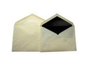 JAM Paper® Wedding Envelope Sets Ecru with Black Lined Envelopes 5.75 x 8 Pack of 50 Inner 50 Outer Envelopes