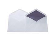 JAM Paper® Wedding Envelope Sets White with Orchid Purple Lined Envelopes 5.75 x 8 Pack of 50 Inner 50 Outer Envelopes