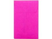 JAM Paper® 1 Coin Envelope 2.25 x 3.5 inches Fireball Fuchsia Pink 25 envelopes per pack