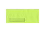 JAM Paper® 10 4 1 8 x 9 1 2 Window Business Envelope Brite Hue Ultra Lime Green 25 envelopes per pack