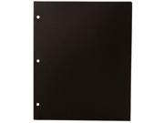 JAM Paper® 2 Pocket 3 Hole Punched Plastic Presentation School Folder Black Sold Individually