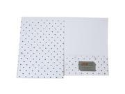 JAM Paper® 9 x 12 Handmade Recycled Tree Free Folders White with Black Dots pack of 6 folders