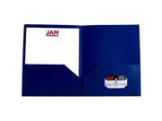 JAM Paper® Eco Friendly 2 Pocket Plastic School Presentation Folders Assorted Colors 6 Colorful Folders per Pack