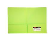 JAM Paper® 2 Pocket Matte Cardstock Paper School Presentation Folder Lime Green 6 folders per pack
