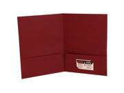 JAM Paper® Two Pocket Folders 9 x 12 Burgundy Linen pack of 6 folders