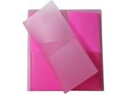 JAM Paper® 4 1 4 x 9 1 8 Mini Plastic Heavy Duty Two Pocket Folders Pink pack of 6 folders