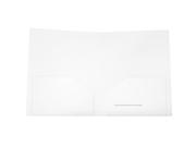 JAM Paper® Heavy Duty Plastic 2 Pocket Presentation School Folder White 108 Folders Per Box