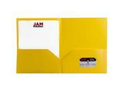 JAM Paper® 9.5 x 11.5 Biodegradable Plastic School Folders Yellow Sold Individually