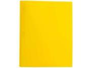 JAM Paper® 9.5 x 11.5 Biodegradable Plastic School Folder with Clasps Yellow Sold Individually