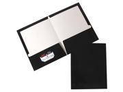 JAM Paper® 9 1 2 X 11 1 2 Two Pocket Glossy Presentation Folders Black Pack of 6 Folders