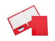 JAM Paper® 9 1 2 X 11 1 2 Two Pocket Glossy Presentation Folders Red Pack of 6 Folders