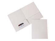 JAM Paper® 9 1 2 X 11 1 2 Two Pocket Glossy Presentation Folders White Pack of 6 Folders