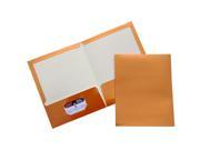 JAM Paper® 9 1 2 X 11 1 2 Two Pocket Glossy Presentation Folders Metallic Copper Pack of 6 Folders