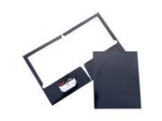 JAM Paper® 9 1 2 X 11 1 2 Two Pocket Glossy Presentation Folders Navy Blue Pack of 6 Folders