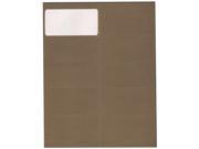 JAM Paper® Chocolate Brown Mailing Address Labels 2 x 4 10 labels per page 120 labels total