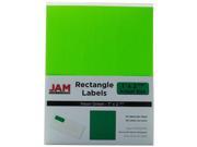 JAM Paper® Neon Fluorescent Green Address Labels Small 1 x 2 5 8 30 labels per page 120 labels total
