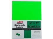 JAM Paper® Neon Fluorescent Green Address Labels Medium 2 x 4 10 labels per page 120 labels total