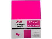 JAM Paper® Neon Fluorescent Pink Address Labels Medium 2 x 4 10 labels per page 120 labels total