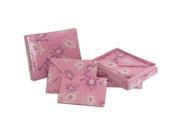 Pink with White 5 1 2 x 4 1 2 Handmade Recycled Foldover Cards Sets in Box sold individually
