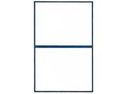 4 3 8 x 5 7 16 fits inside an A2 envelope White Linen with Blue Foil Blank Foldover Cards 500 per pack