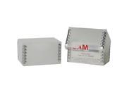 Clear Frost Plastic Business Card Box with Metal Edge 2 1 4 x 3 1 2 x 2 100 boxes