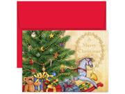JAM Paper® Rocking Horse Christmas Card Pack 18 Holiday Cards Envelopes per pack