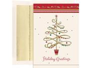 JAM Paper® Swishy Tree Christmas Card Pack 18 Holiday Cards Envelopes per pack