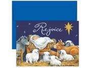 JAM Paper® Rejoice Baby Jesus Christmas Card Pack 18 Holiday Cards Envelopes per pack