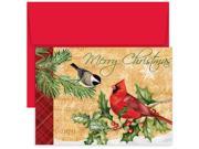 JAM Paper® Holiday Birds Christmas Card Pack 18 Holiday Cards Envelopes per pack