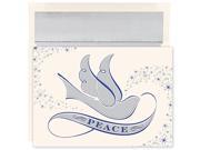 JAM Paper® Peace Dove Christmas Card Pack 16 Holiday Cards Envelopes per pack