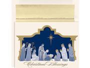 JAM Paper® Christmas Blessings Christmas Card Pack 16 Holiday Cards Envelopes per pack