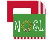 JAM Paper® Noel Wreath Christmas Greeting Card Pack 16 holiday cards envelopes per pack
