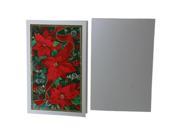 JAM Paper® Modern Christmas Card Set Poinsettia 10 Holiday Cards A8 Envelopes per pack