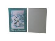 JAM Paper® Merry Christmas Penguins Christmas Card Set 10 Holiday Cards A7 Envelopes per pack
