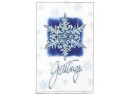 JAM Paper® Snowflake Greetings Modern Christmas Card Set 10 Holiday Cards A7 Envelopes per pack