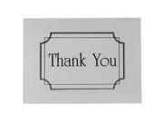 JAM Paper® Silver Simple Thank You Card Set 8 Note Cards 8 Matching Envelopes per pack