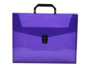 JAM Paper® Plastic Portfolio Carry Case 10x13x1.5 Purple Sold Individually