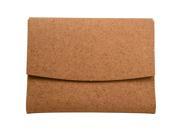 JAM Paper® Leather Portfolio with Snap Closure 10 1 2 x 13 x 3 4 Cork Brown Sold individually
