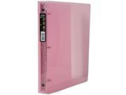 JAM Paper® Binders Light Pink Glass Twill Grid Design 1 inch Plastic 3 Ring Binder Sold Individually