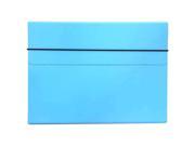 JAM Paper® Strong Thin Portfolio Carrying Case with Elastic Band Closure 9 1 4 x 1 2 x 12 1 2 Sky Blue Sold Individually