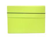 JAM Paper® Strong Thin Portfolio Carrying Case with Elastic Band Closure 9 1 4 x 1 2 x 12 1 2 Lime Green Sold Individually