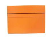 JAM Paper® Strong Thin Portfolio Carrying Case with Elastic Band Closure 9 1 4 x 1 2 x 12 1 2 Orange Sold Individually