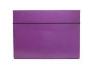 JAM Paper® Strong Thin Portfolio Carrying Case with Elastic Band Closure 9 1 4 x 1 2 x 12 1 2 Purple Sold Individually
