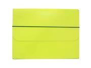 JAM Paper® Strong Portfolio Carrying Case with Elastic Band Closure 10 x 1 1 4 x 13 1 4 Lime Green Sold Individually