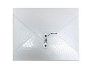 JAM Paper® Texture Button String Portfolios Small 5 1 4 x 6 3 4 x 1 White Crocodile Sold individually