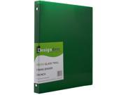 JAM Paper® Designders Green Glass Twill Design .75 inch Plastic 3 Ring Binder Sold Individually